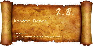 Kanász Bence névjegykártya